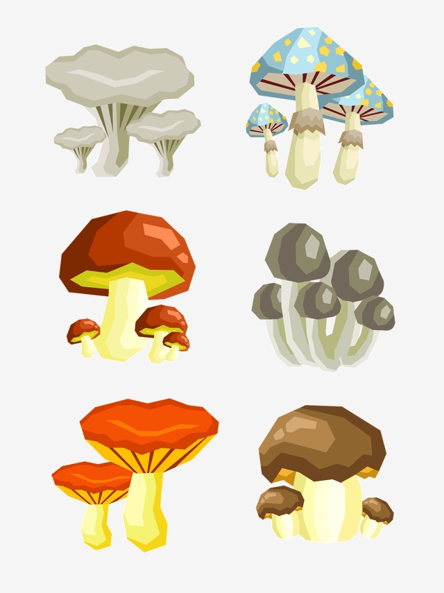 640x855 Meatless Vegetarian Hand Drawn Cartoon Mushroom Vector, Vegetarian