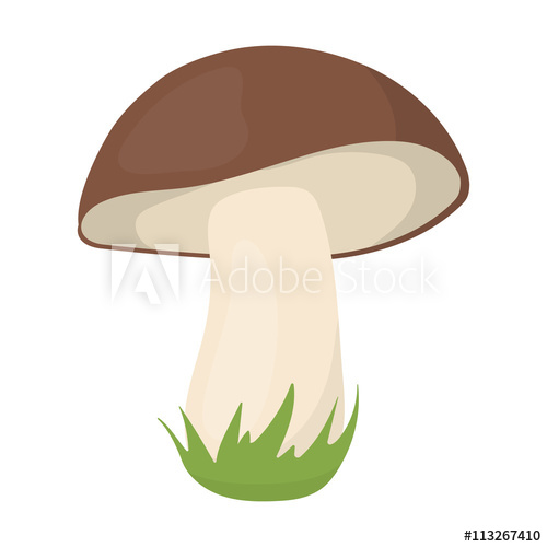 500x500 Mushroom Vector Icon In Cartoon Style For Web