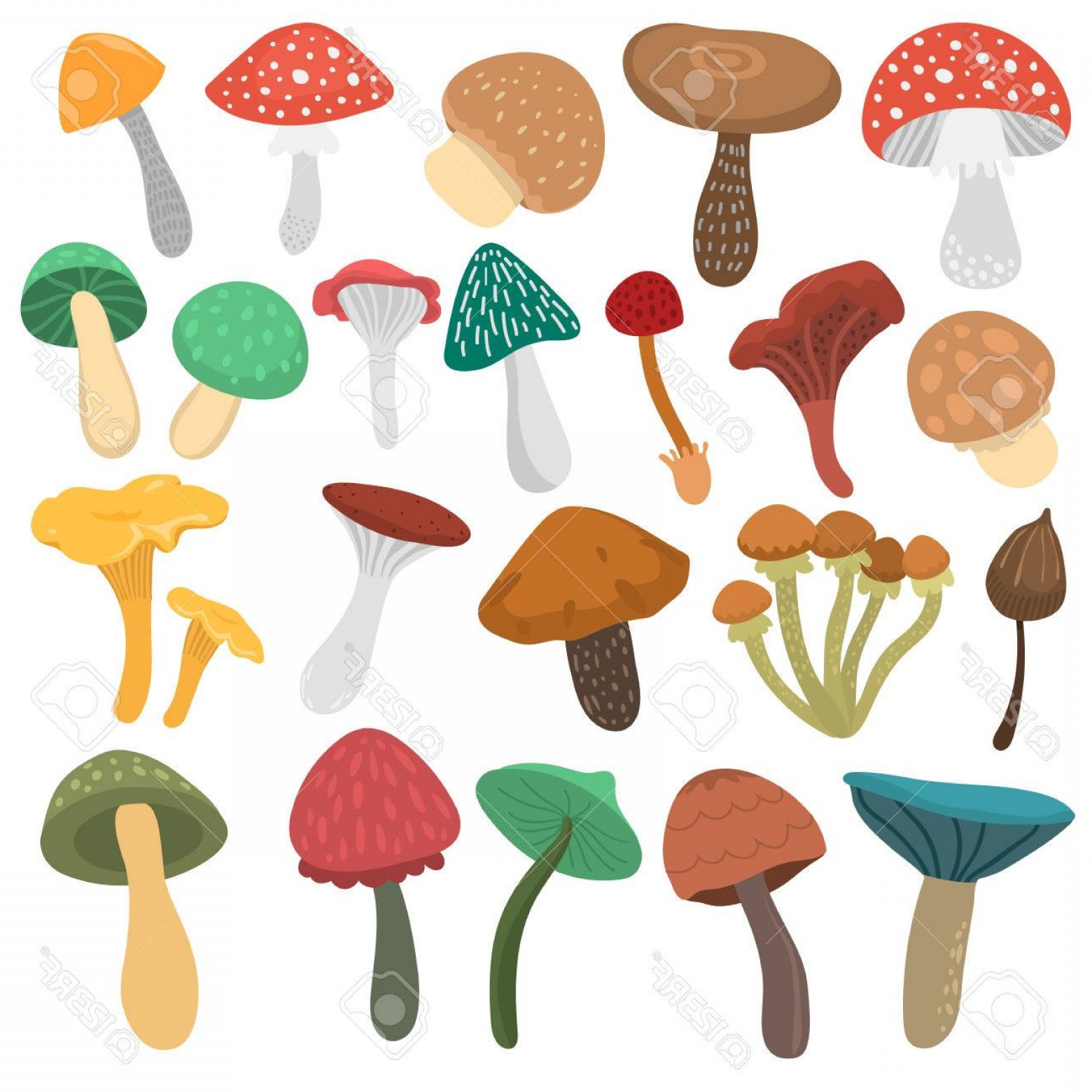 Mushroom Vector Art At Collection Of Mushroom Vector