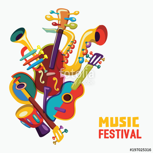 Music Festival Colorful Music Background Vector Illustration 500x500 Music Festival Colorful Music Background Vector Illustration