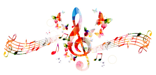 Notes And Butterflies Music Background Vector Free Download 600x290 Notes And Butterflies Music Background Vector Free Download