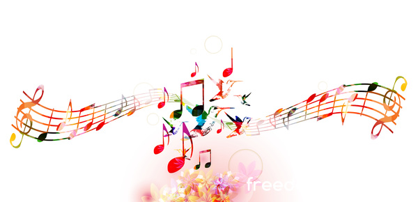 Notes And Butterflies Music Background Vector Free Download 600x290 Notes And Butterflies Music Background Vector Free Download