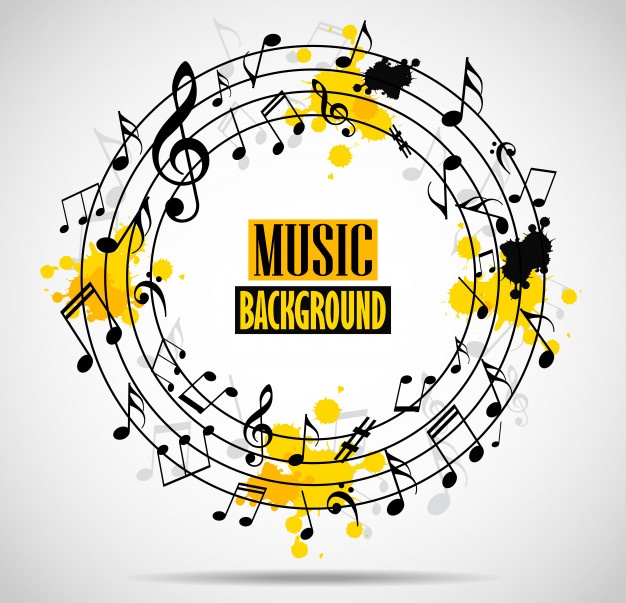 Abstract Musical Background With Notes Vector Premium Download 626x603 Abstract Musical Background With Notes Vector Premium Download