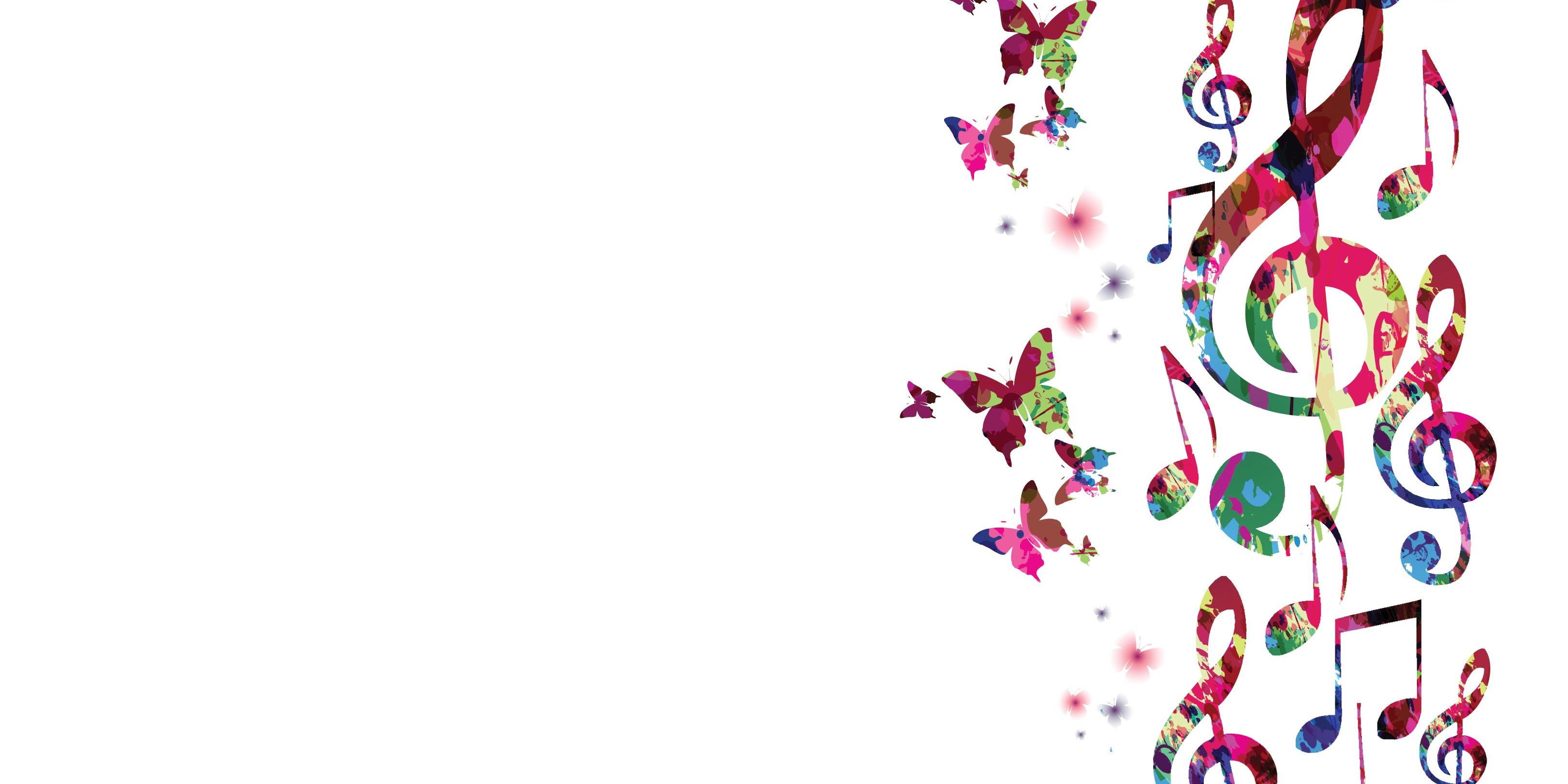 Butterflies And Notes Music Background Vector Assets For All 3242x1621 Butterflies And Notes Music Background Vector Assets For All