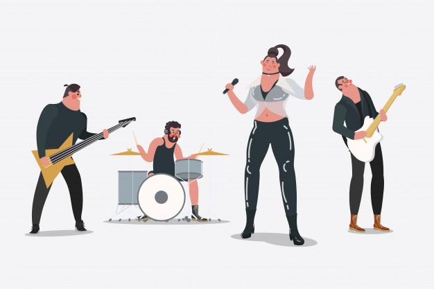 626x417 Cartoon Character Design Illustration Professional Band Vector