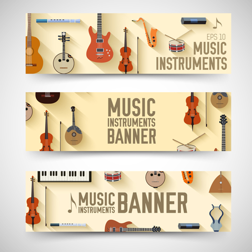 500x500 Music Instruments Vector Banner Graphics Free Download