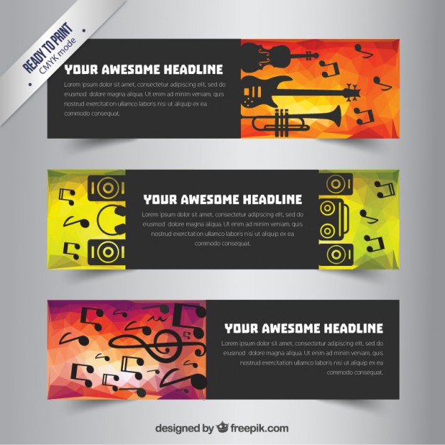 626x626 Music Banners Vector Free Download
