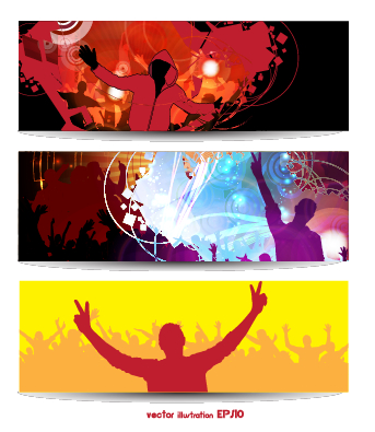 343x395 Music Party Creative Banner Vector Graphics Free Download