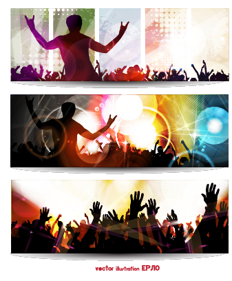 337x408 Music Party Creative Banner Vector Graphics Free Download