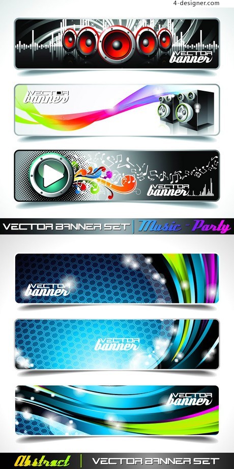 460x920 Designer Fashion Music Banner Vector Material
