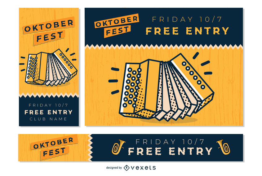 845x570 Oktoberfest Music Banner Set