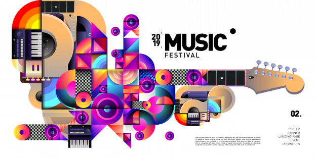 626x313 Vector Colorful Music Festival For Event Banner And Poster Vector