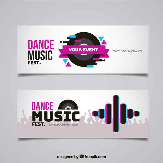 626x626 Banners Of Music Festival Vector Free Download