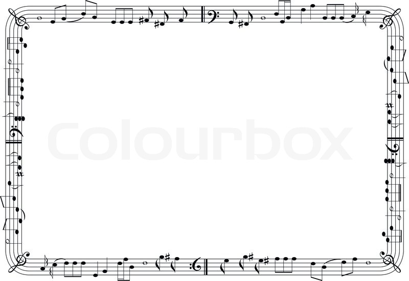 800x551 Graphical Music Theme Frame Stock Vector Colourbox