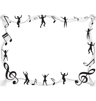 380x400 Musical Borders Music Note Border Clipart