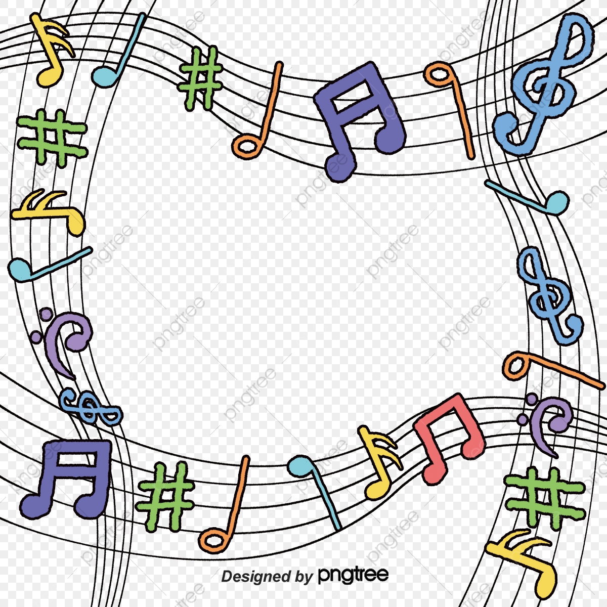 1200x1200 Vector Blue Musical Note Border, Vector, Blue, Note Png And Vector