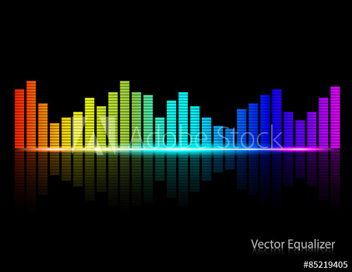 500x387 Color Music Equalizer,vector Illustration