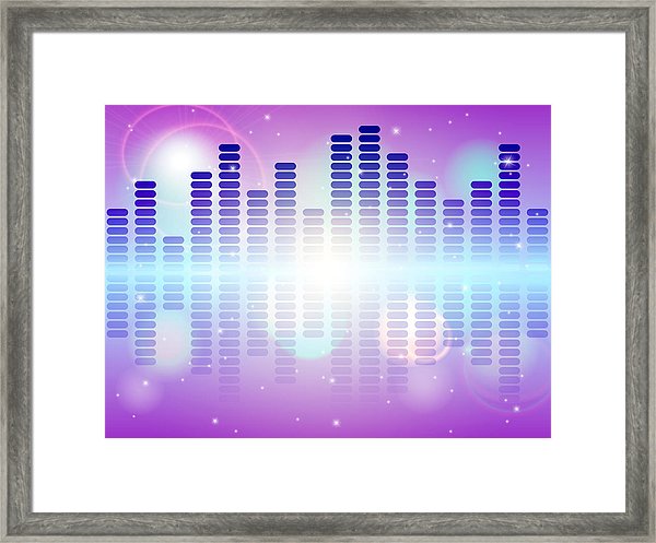 600x497 Music Equalizer Vector Illustration Framed Print