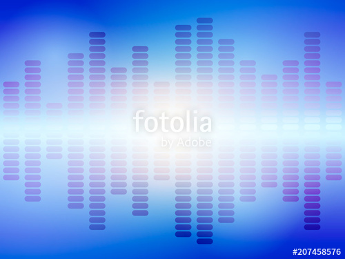 500x375 Music Blue Equalizer Vector Illustration Stock Image