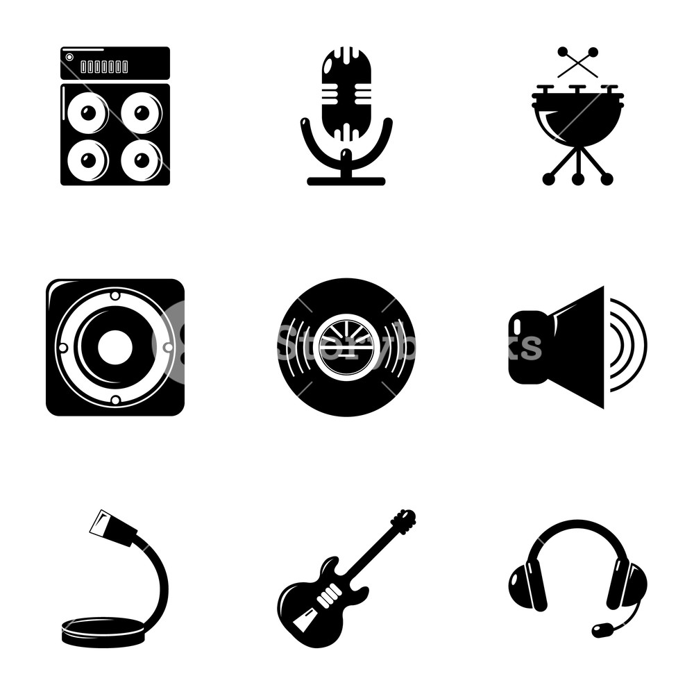 1000x1000 Music Equalizer Icons Set Simple Set Of Music Equalizer Vector