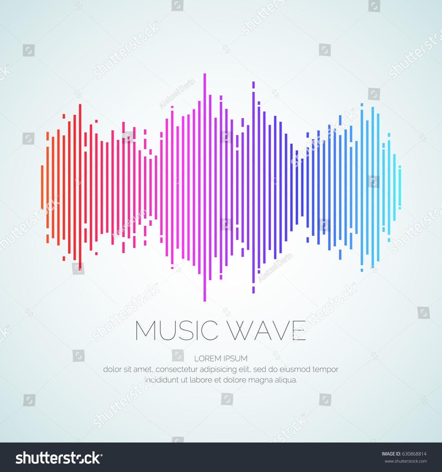 1500x1600 Poster Of The Sound Wave From Equalizer Vector Illustration