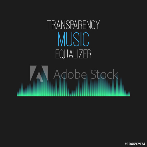 500x500 Transparency Music Equalizer Vector Illustration