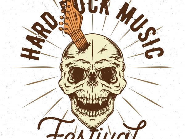 Hard Rock Music Festival Vector T Shirt Design 600x450 Hard Rock Music Festival Vector T Shirt Design