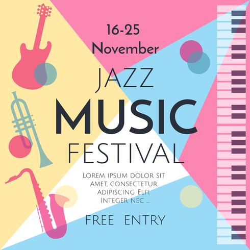 Jazz Music Festival Vector 490x490 Jazz Music Festival Vector