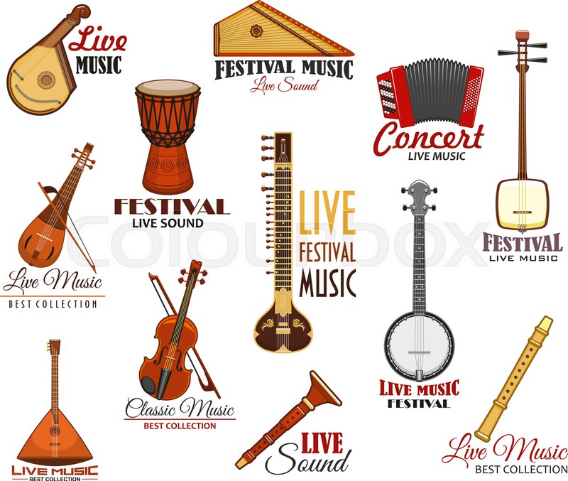 Live Music Festival Vector Icons Stock Vector Colourbox 800x677 Live Music Festival Vector Icons Stock Vector Colourbox