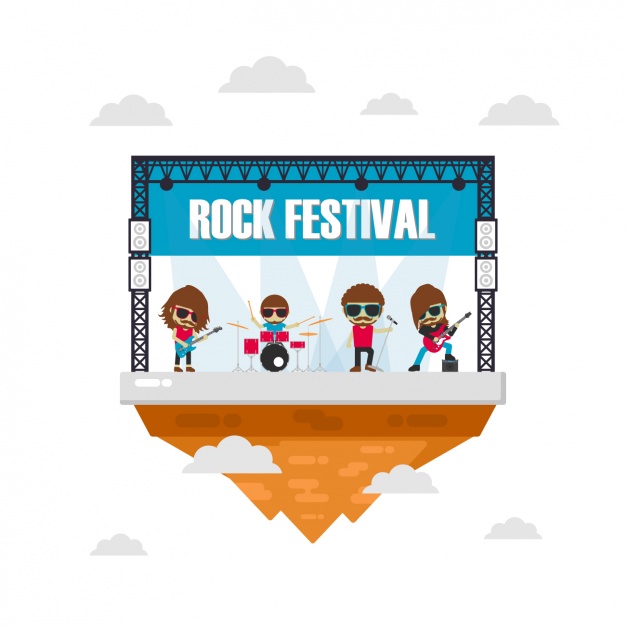 Music Festival Background Design Vector Free Download 626x626 Music Festival Background Design Vector Free Download