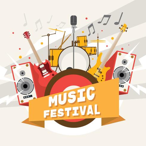 Cheerful Music Festival Poster 490x490 Cheerful Music Festival Poster