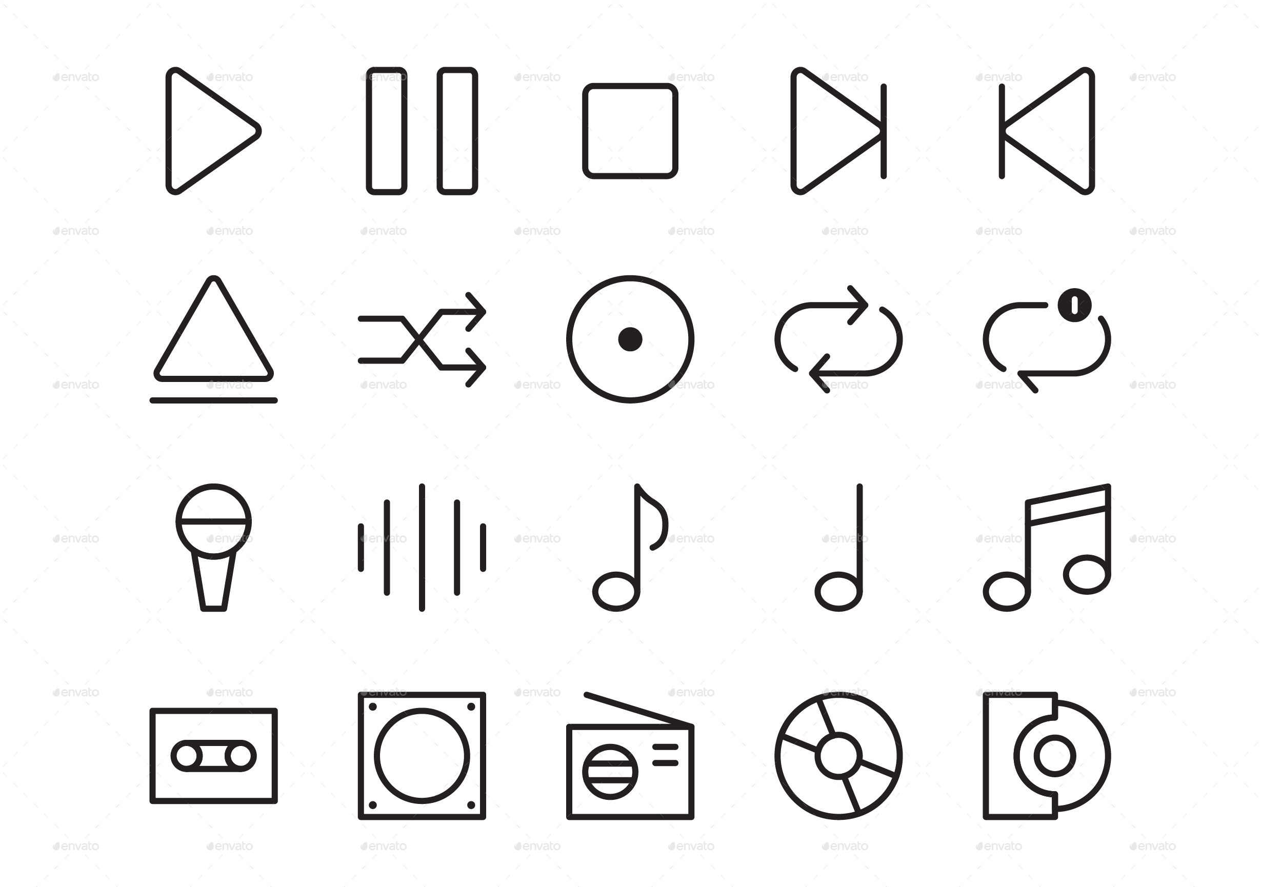 Music Player Icon Set Music Player Icon Set, In This Set Pack 2459x1730 Music Player Icon Set Music Player Icon Set, In This Set Pack