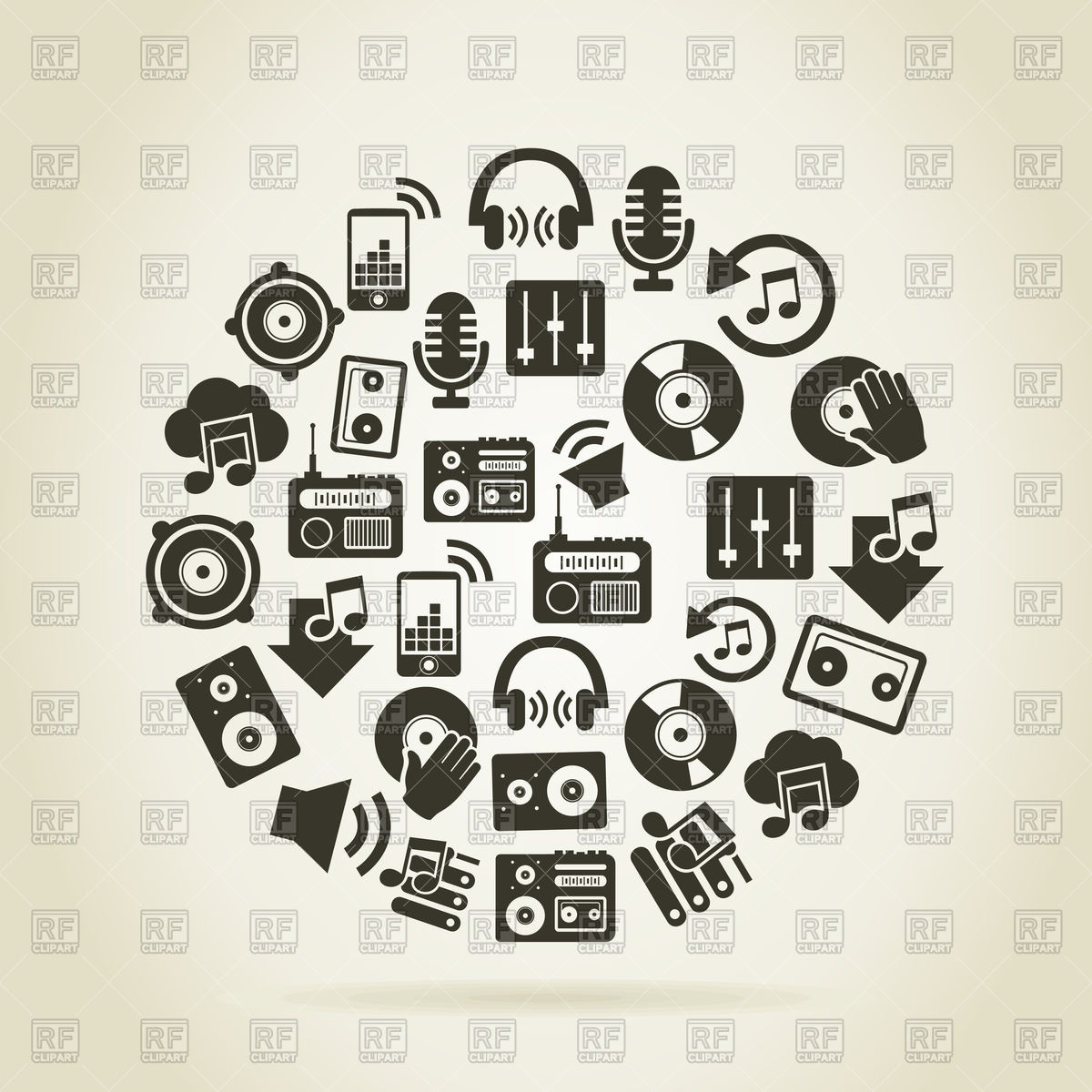 Sphere Made Of Music Icons Vector Image Of Signs, Symbols, Maps 1200x1200 Sphere Made Of Music Icons Vector Image Of Signs, Symbols, Maps