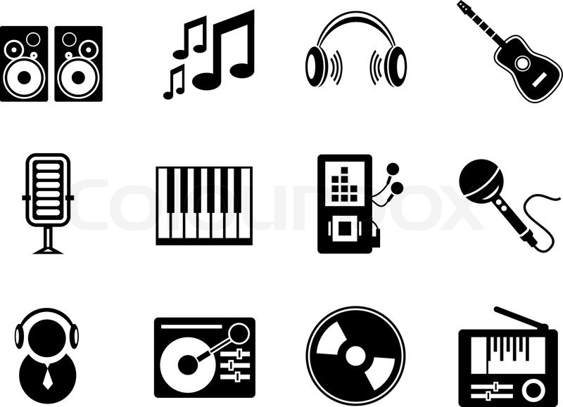 Vector Music Icons Stock Vector Colourbox 800x579 Vector Music Icons Stock Vector Colourbox