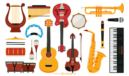 442x260 Music Instruments Vector Graphics To Download