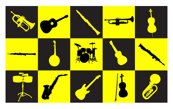 600x380 Musical Instruments Vector Free Download