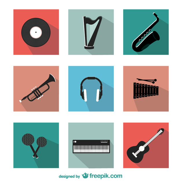 626x626 Musical Instruments Vectors Vector Free Download