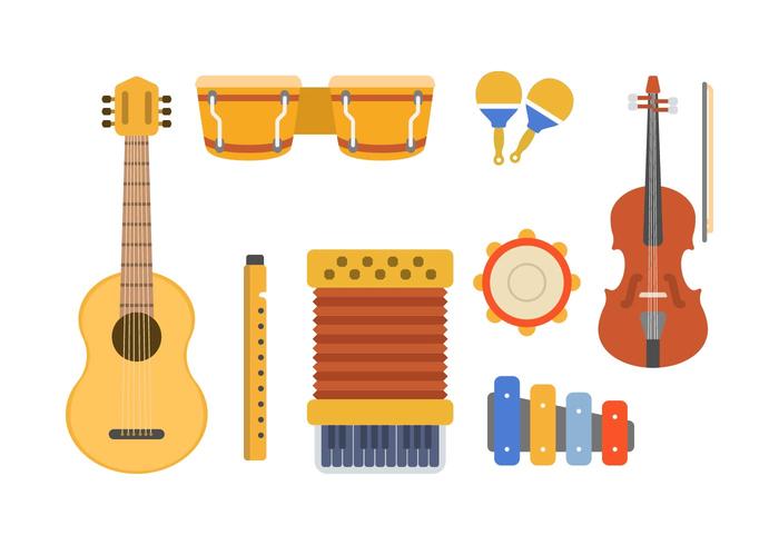 700x490 Flat Music Instrument Vectors