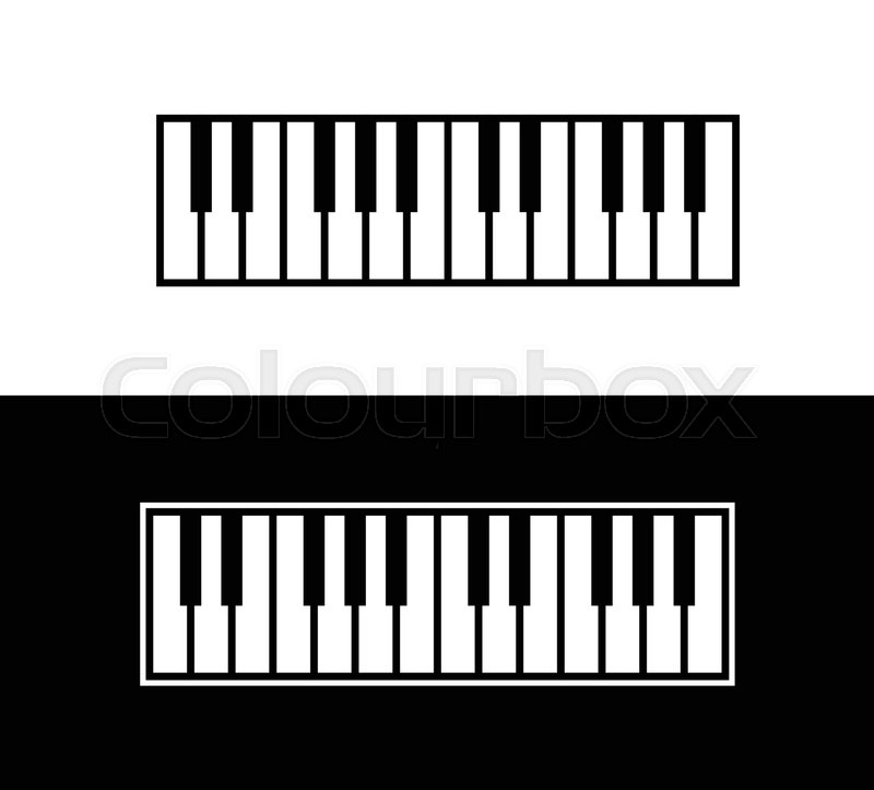 800x723 Keyboard Of Piano, Vector Illustration Stock Vector Colourbox