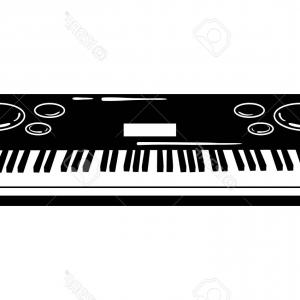 300x300 Music Keyboard Instrument Realistic Icon Vector Catchsplace