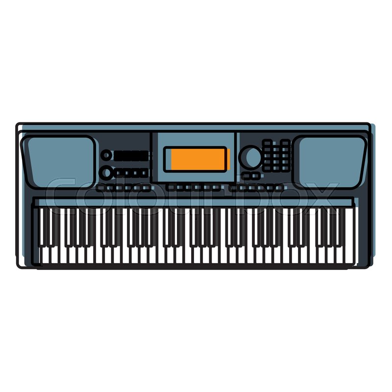 800x800 Music Keyboard Instrument Icon Vector Stock Vector Colourbox