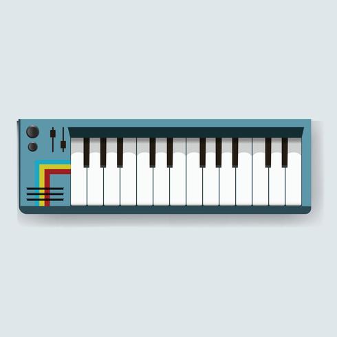 490x490 Digital Electronic Keyboard Musical Instrument Icon Illustration