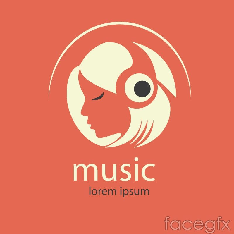 800x800 Creative Music Girl Logo Vector Girls Music Society Vector