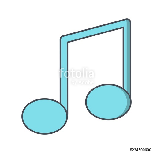 500x500 Music Note Icon Vector Illustration Stock Image And Royalty Free