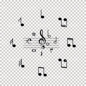 300x300 Music Note Icons Vector Set Black Soidergi