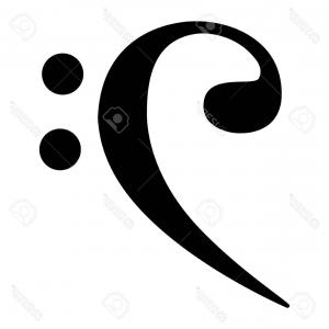 300x300 Bass Clef Musical Note Icon Vector Cqrecords