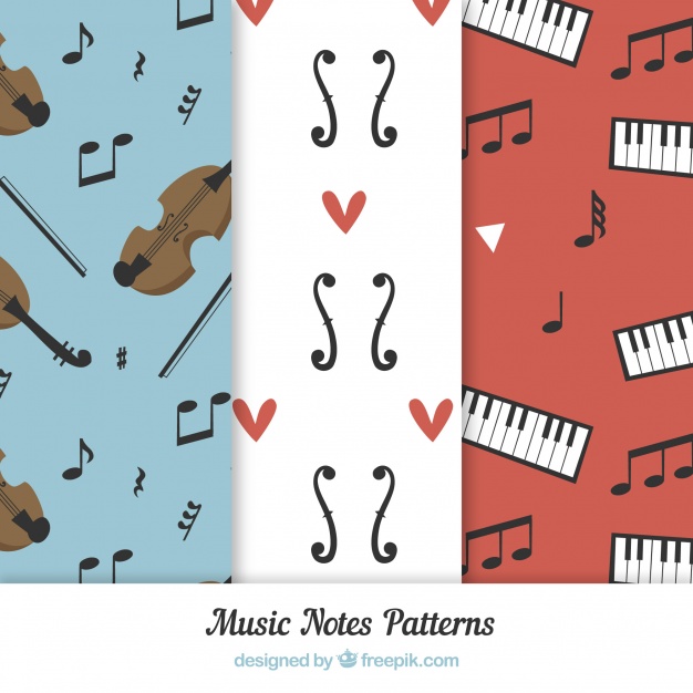 626x626 Instruments And Music Notes Pattern Vector Free Download