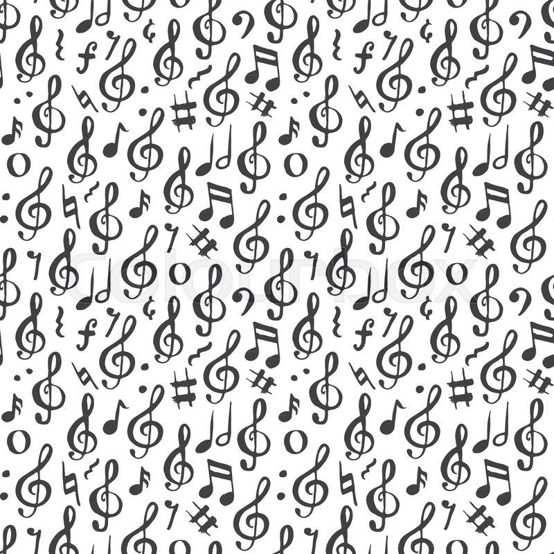 800x800 Music Note Seamless Pattern Vector Stock Vector Colourbox