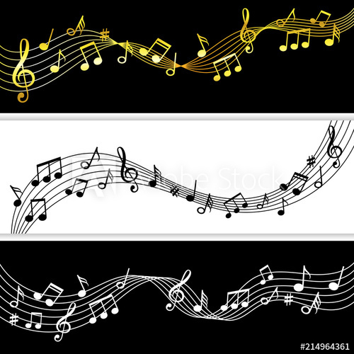 500x500 Music Notes Flow Doodle Music Note Drawing Sheet Patterns, Vector