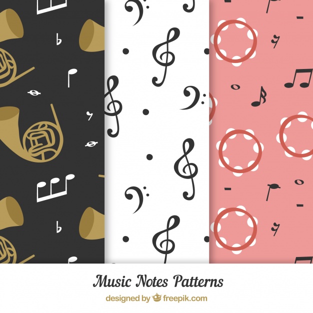 626x626 Music Notes Pattern Background Vector Free Download